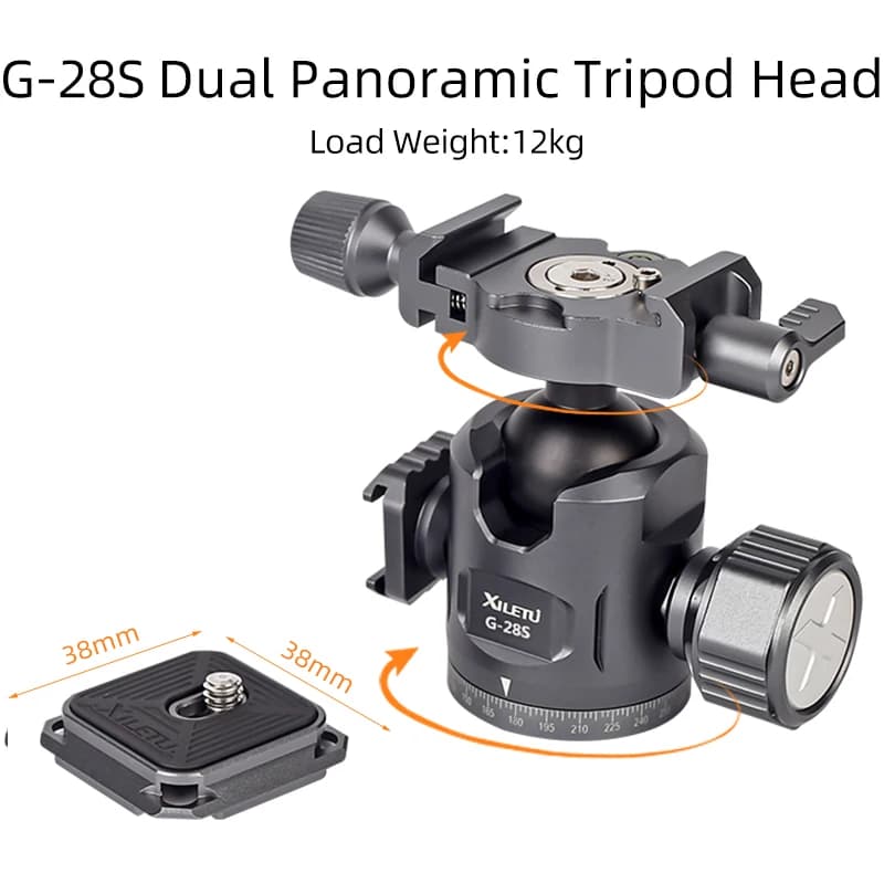 XILETU M5G Mini trépied de voyage léger Portable Mini trépied vidéo de table avec rotule à 360 degré