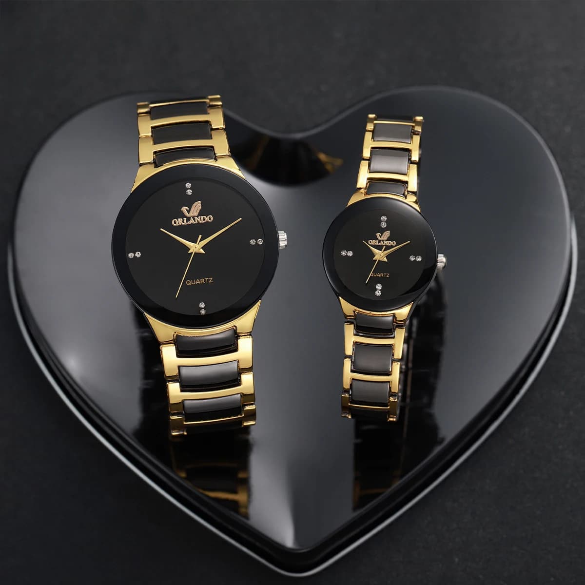 Montre à quartz en acier inoxydable pour hommes et femmes, montres-bracelets d'affaires, mode couple