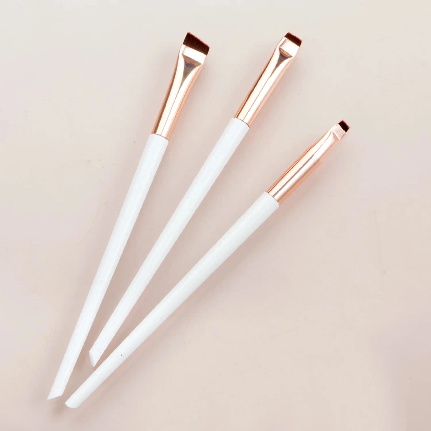 3 pièces/ensemble lame Eyeliner brosse sourcil brosse Portable plat fin Eye Liner sourcils Contour p