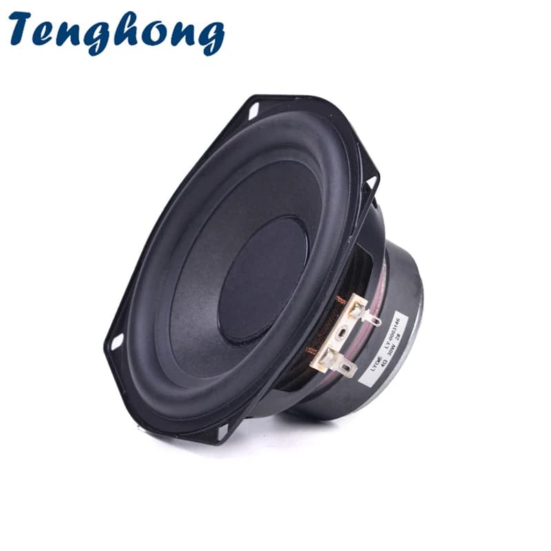 Tenghong 1 pièces 5.25 pouces caisson de basses haut-parleur pilote 4 Ohm 30W bord en caoutchouc inc