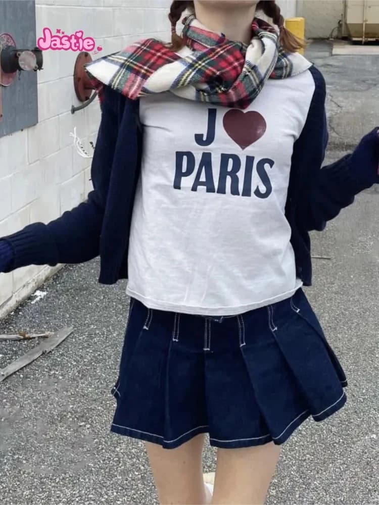 T-shirt Manches Courtes Col Rond en Coton Doux pour Femme, Streetwear Décontracté Vintage Y2k, Été 2