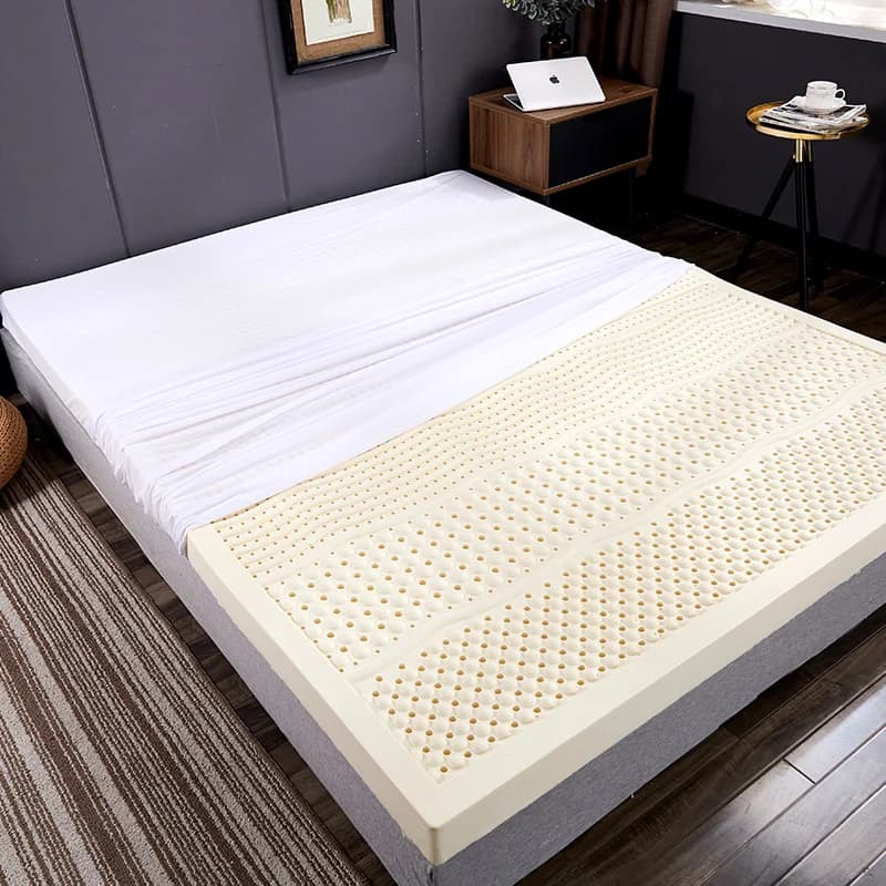 Matelas en latex naturel thaïlandais avec housse, 100% caoutchouc pur, lit de 1.8m, 1.5m d'épaisseur