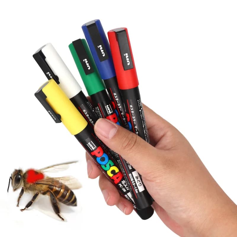 5 pièces 8 pièces/lot marqueur d'abeille LED surligneur marques stylo reine abeille marqueur stylo 8