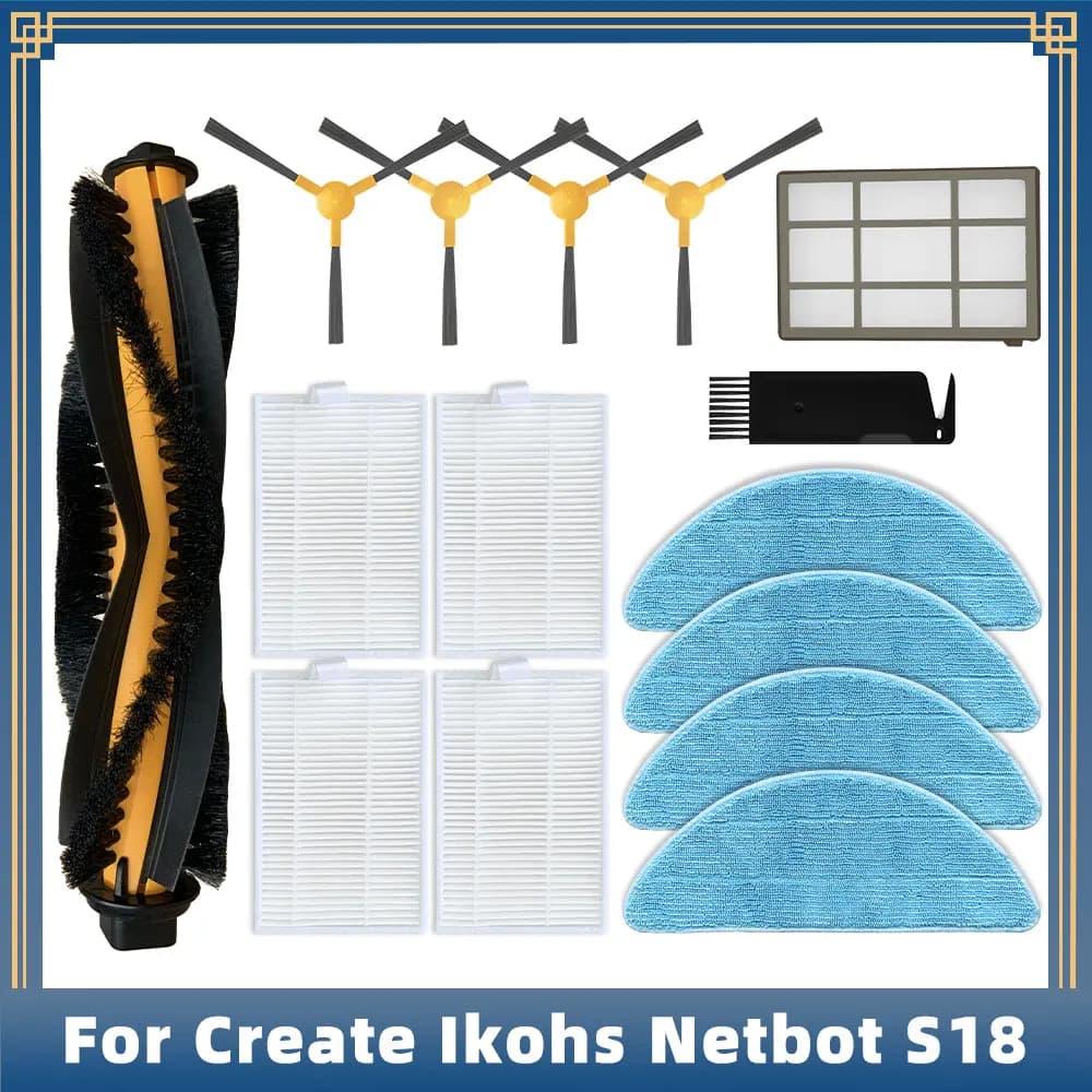 Compatible pour créer Ikohs ‎ Netbot S18 Robot aspirateur pièces de rechange accessoires côté princi