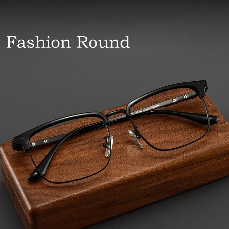 YIMARUILI mode affaires de luxe en bois TR90 lunettes rétro carré pur titane optique lunettes de Pre