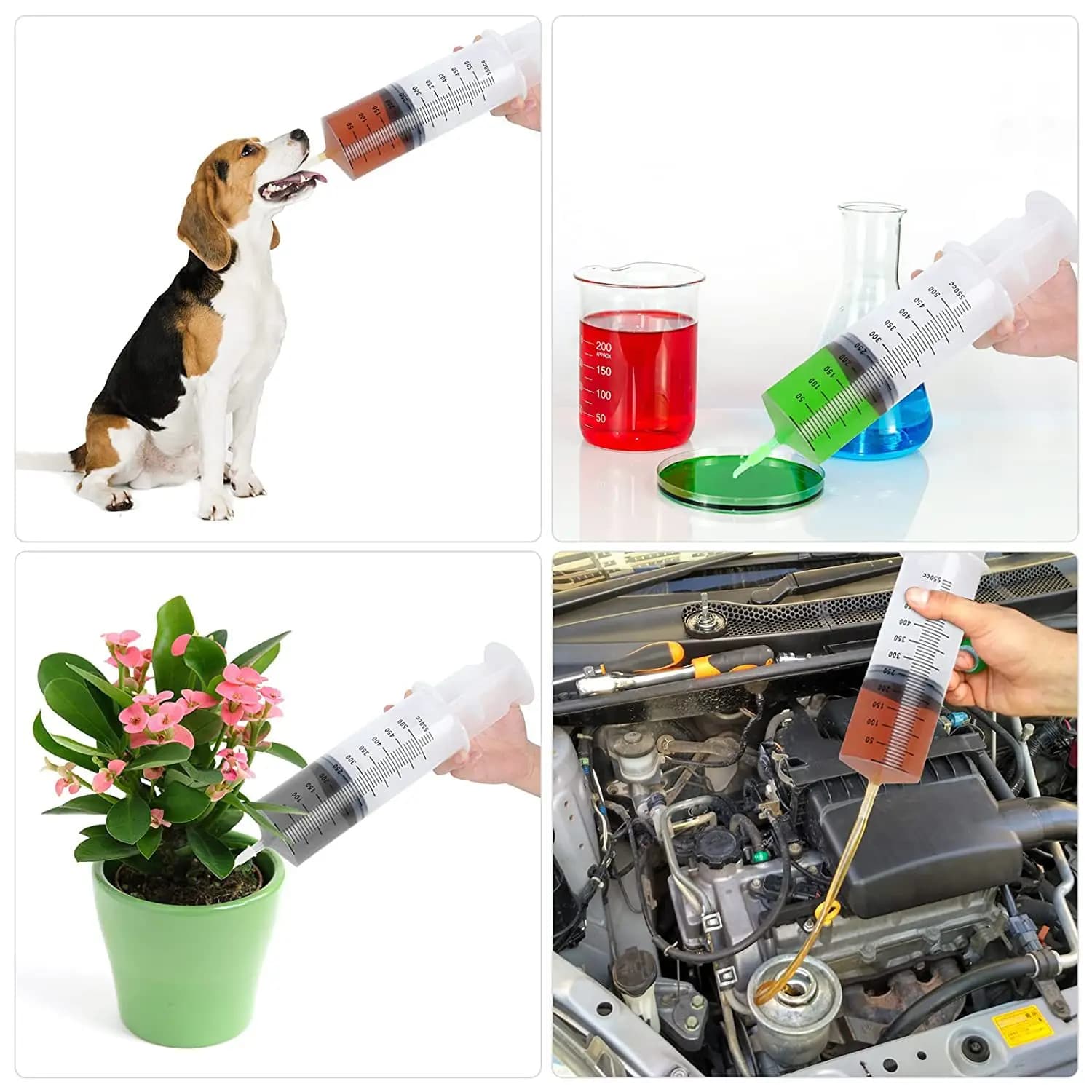 Seringue multifonction 100ml-550ml, grande capacité avec pompe à tuyau de 100cm, injecteur lavable d