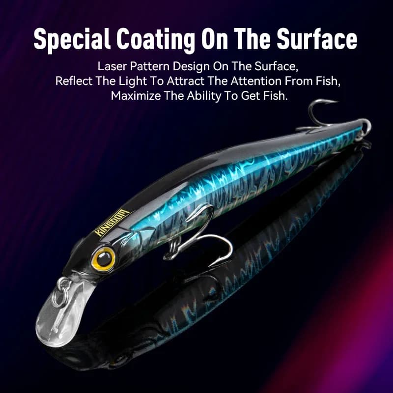 Kingdom Kingart coulant méné leurres de pêche 6g 9g 14g 18.6g Jerkbaits ​ ​ Wobblers d'action réalis