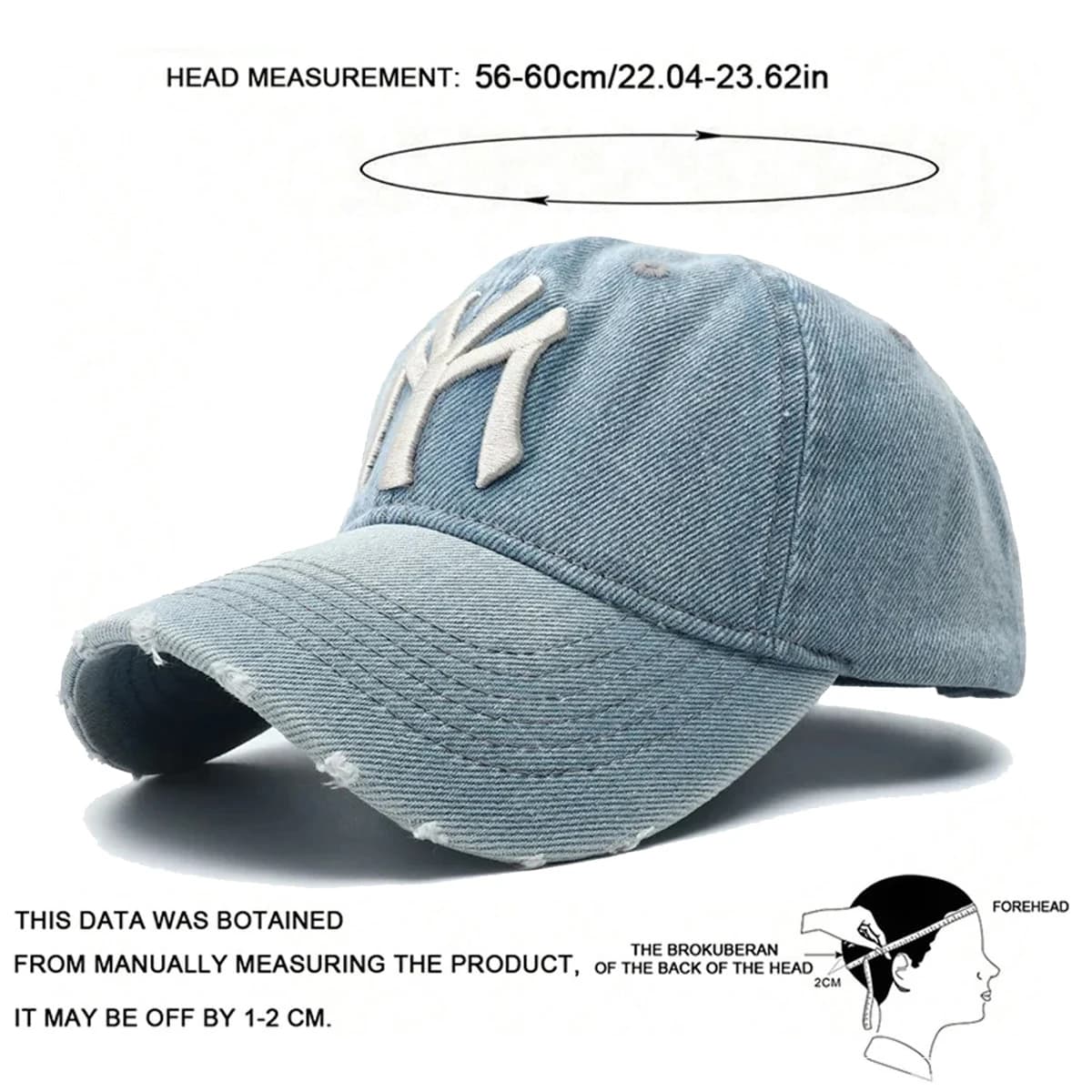 Casquettes de Baseball de Cowboy délavées avec lettres brodées unisexes, chapeaux décontractés régla
