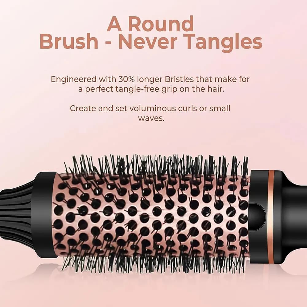 Brosse thermique brosse à friser ionique en céramique 1.5 pouces fer à friser chauffé volumateur dou