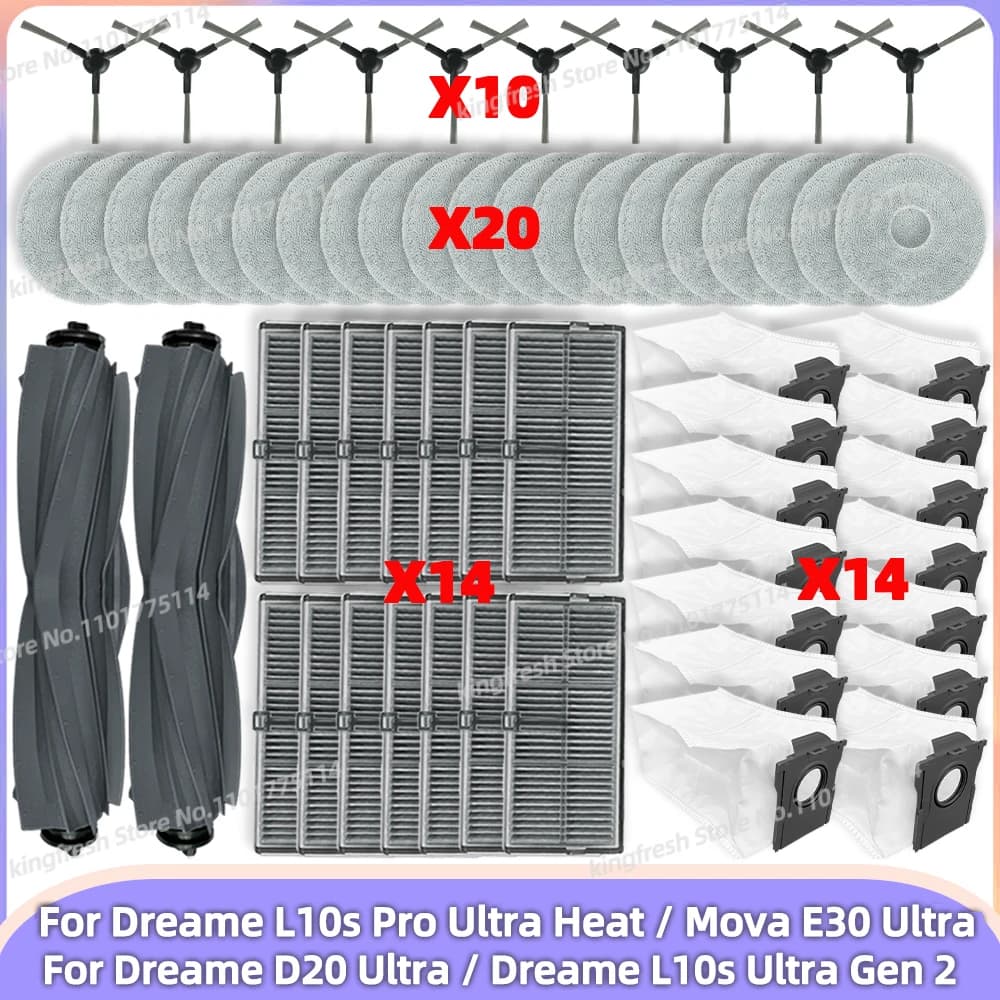 Compatible avec (Dreame L10s Pro Ultra Heat/X30 Ultra/L10s Ultra Gen 2/Dreame D20 Ultra RLD31SE, Mov