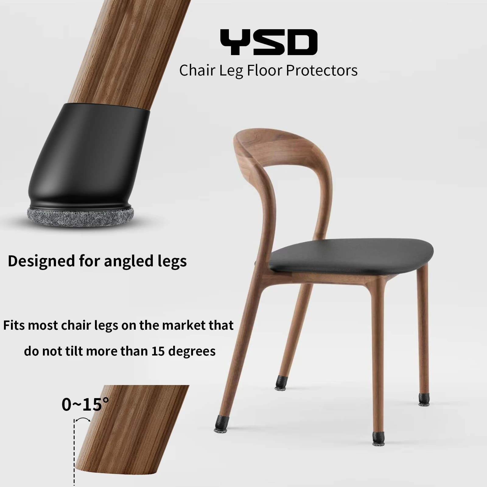 Protecteur de sol pour pieds de chaise, 8 pièces, couvre-pied en feutre diagonale avec coussinets en