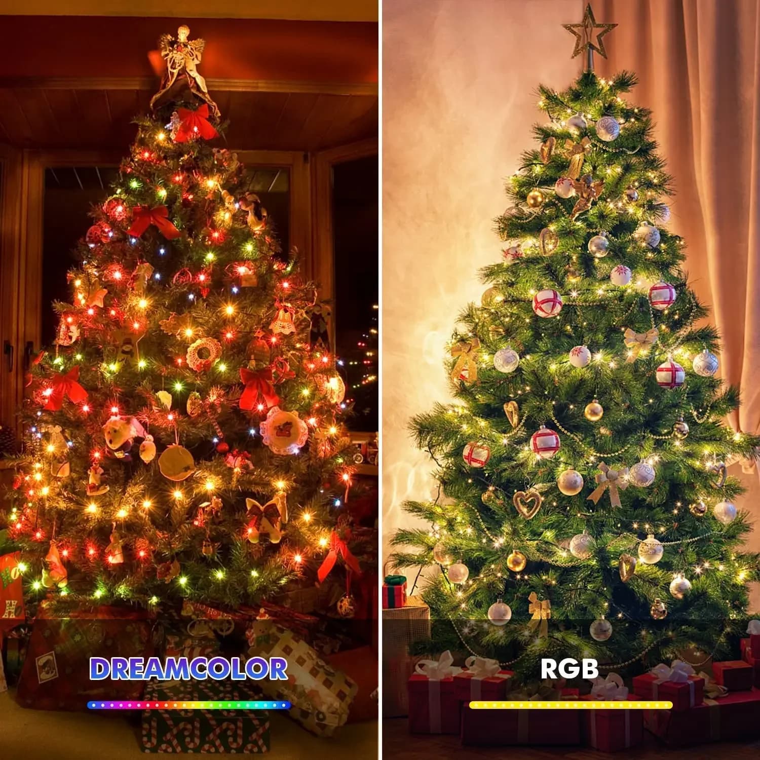 Guirlande lumineuse Led féerique USB, couleur de rêve, intelligente, télécommande APP, pour chambre,