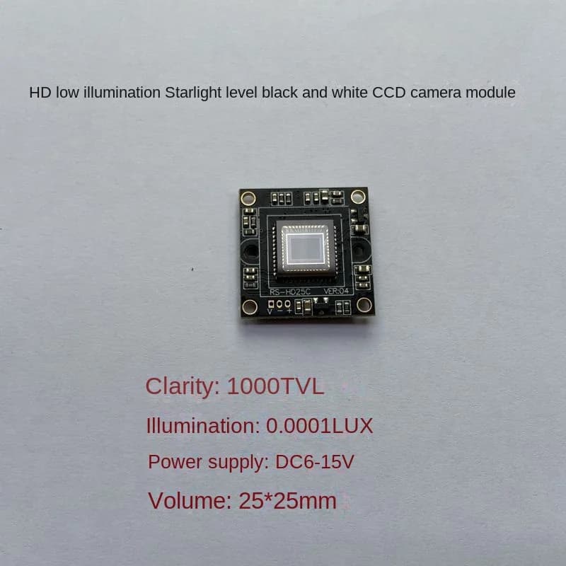 Caméra CCD starlight noir et blanc, 1000 lignes, haute définition, faible éclairage, module à carte 