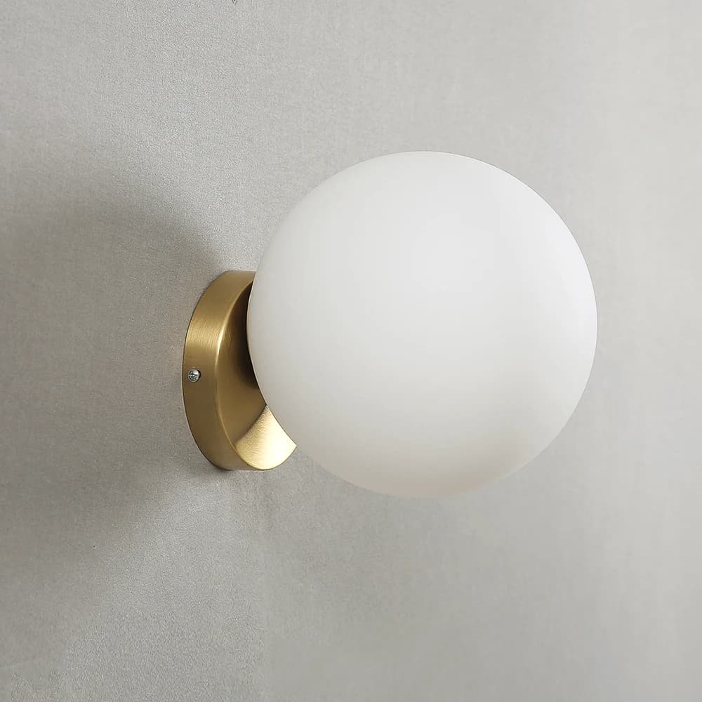 Applique murale moderne boule de verre de luxe or non aligné boule applique salon chambre chevet esc