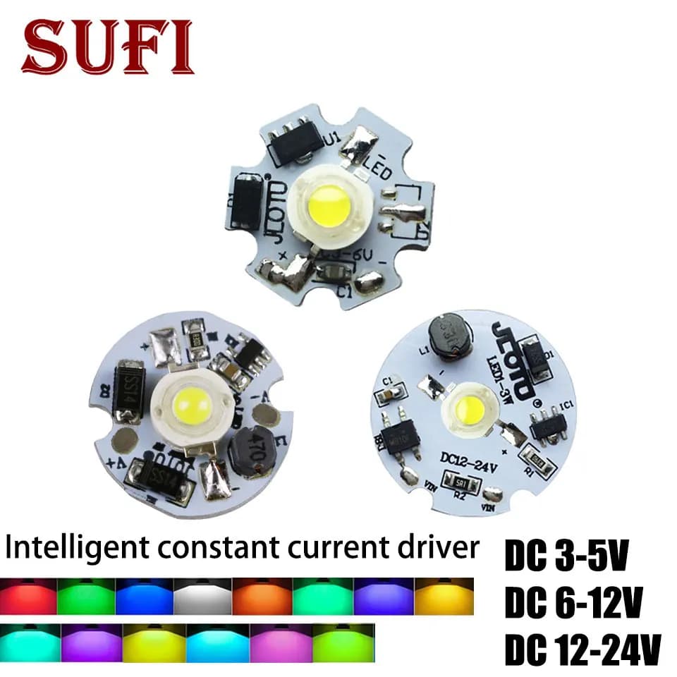 Circuit imprimé d'alimentation à courant constant, perles de lampe LED, pilote blanc et bleu, batter