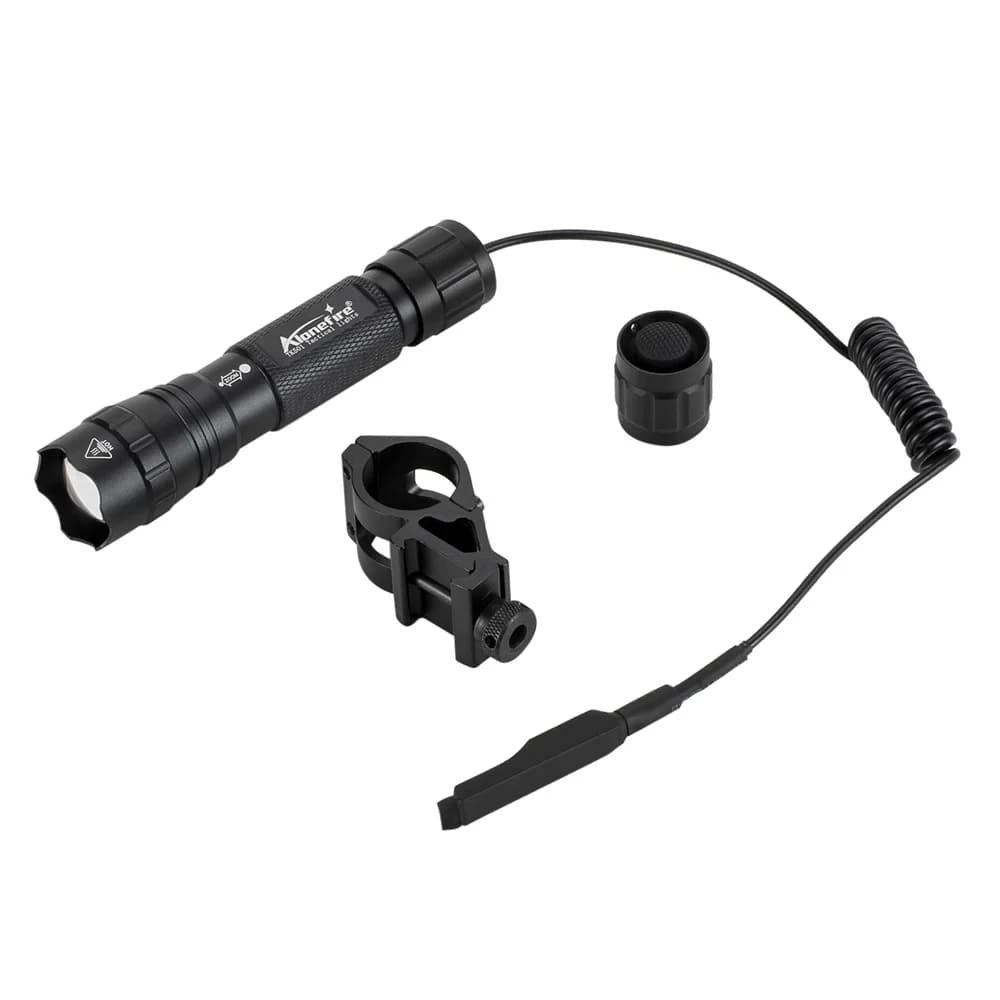 Lampe de poche tactique puissante à Zoom 12W, pour voyage en plein air, chasse, Camping, pêche, rand