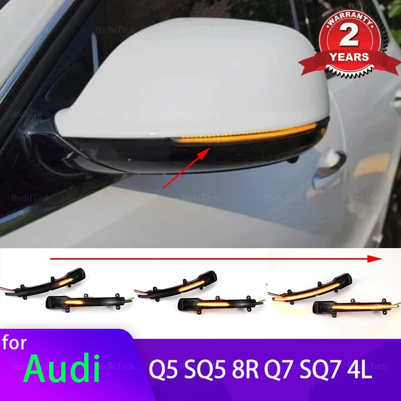 Clignotant dynamique LED indicateur de rétroviseur latéral clignotant séquentiel pour Audi Q5 SQ5 8R