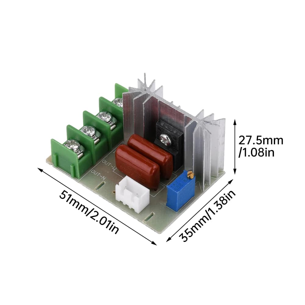 Régulateur de tension 2000 Watt AC 50 - 220 Volt Gradateur SCR Régulateur de puissance Contrôleur de