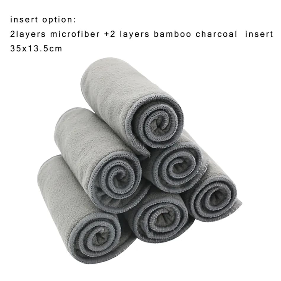 Happyflute nouveau OS poche ensemble de couches réglable 8 pièces couche + 8 pièces charbon de bambo