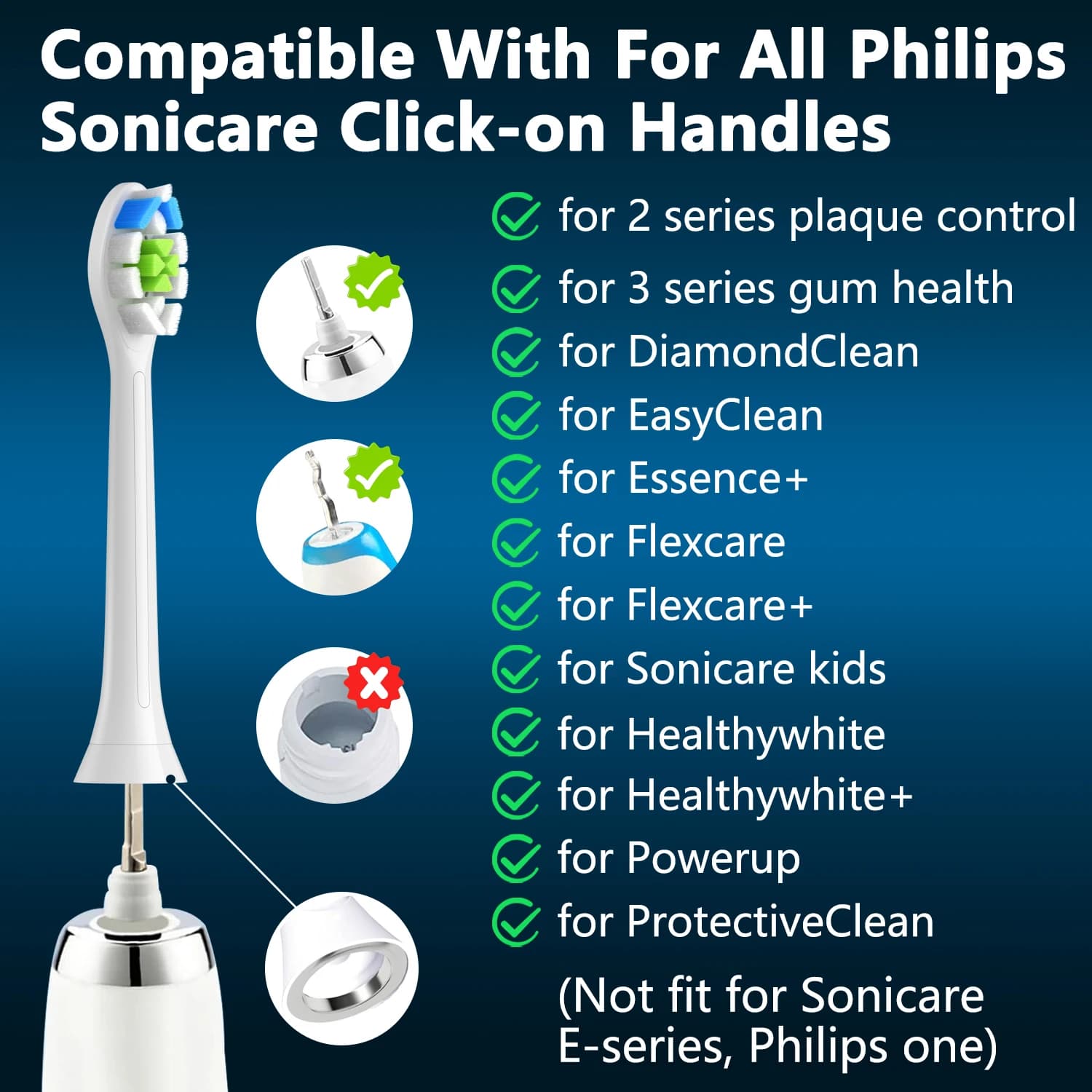 Têtes de brosse à dents de rechange pour têtes de rechange Phlips, tête de brosse à dents électrique