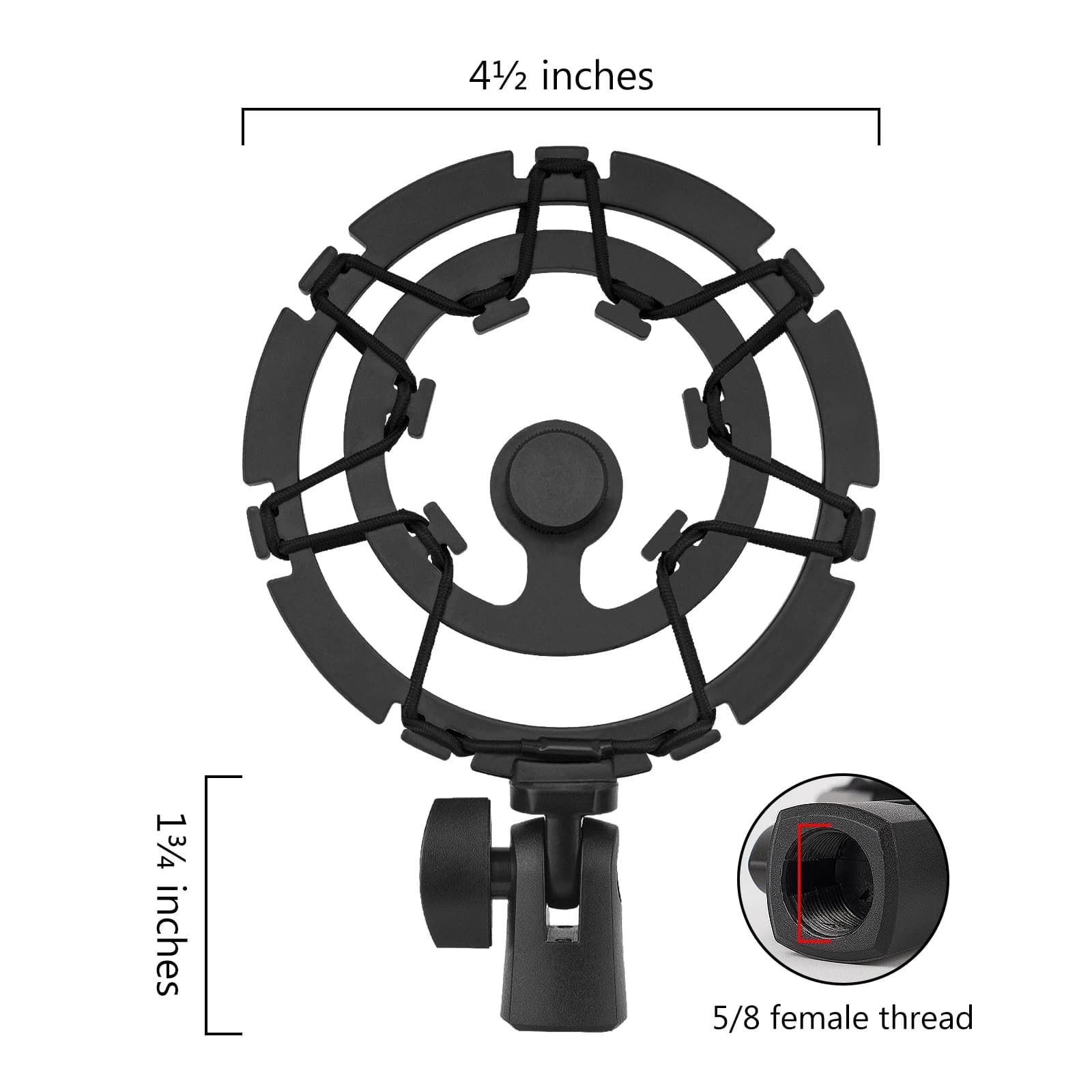 Geekria pour Creators Microphone Shock Mount, Compatible avec Shure MV7, SM7B