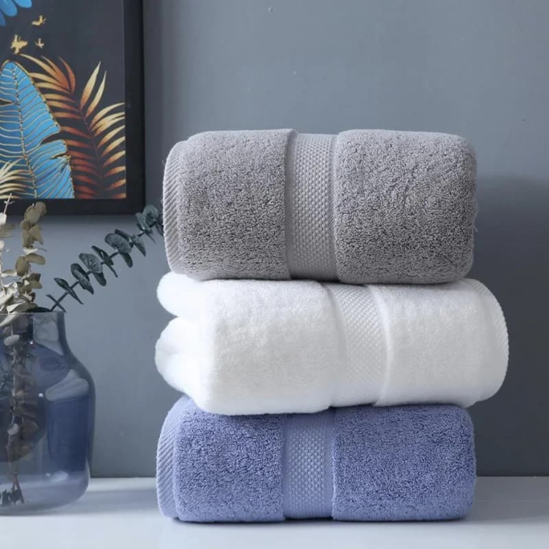 Serviette de Bain en Coton pour Adulte, Douce et Absorbante, Grande Serviette de Plage, Hôtel, Spa, 
