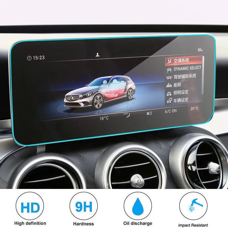 Film de protection pour écran LCD en verre trempé, autocollant pour tableau de bord, pour Mercedes B
