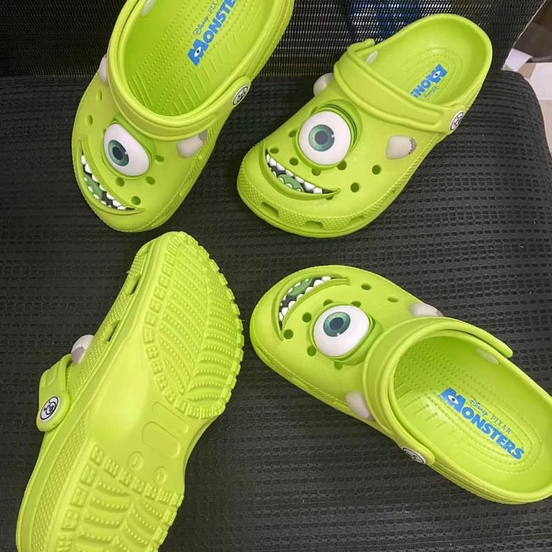 Sandales antidérapantes d'été pour enfants, pantoufles à trous respirantes, chaussures de plage déco
