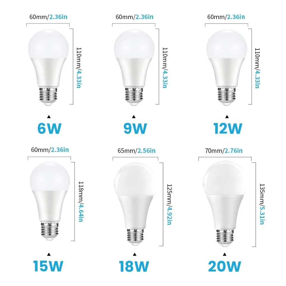 Ampoule LED avec capteur de mouvement, 6W 9W 12W 15W 18W 20W E27, lampe avec capteur Radar, 110V 220