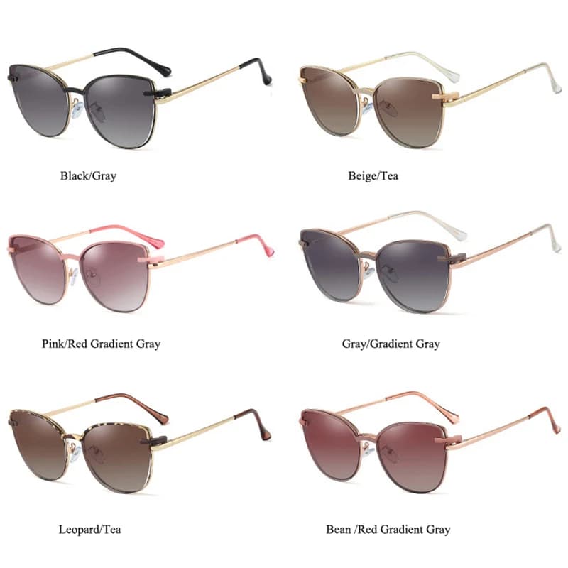 Cateye femmes pince magnétique lunettes de soleil polarisées lunettes de Prescription optique mode m