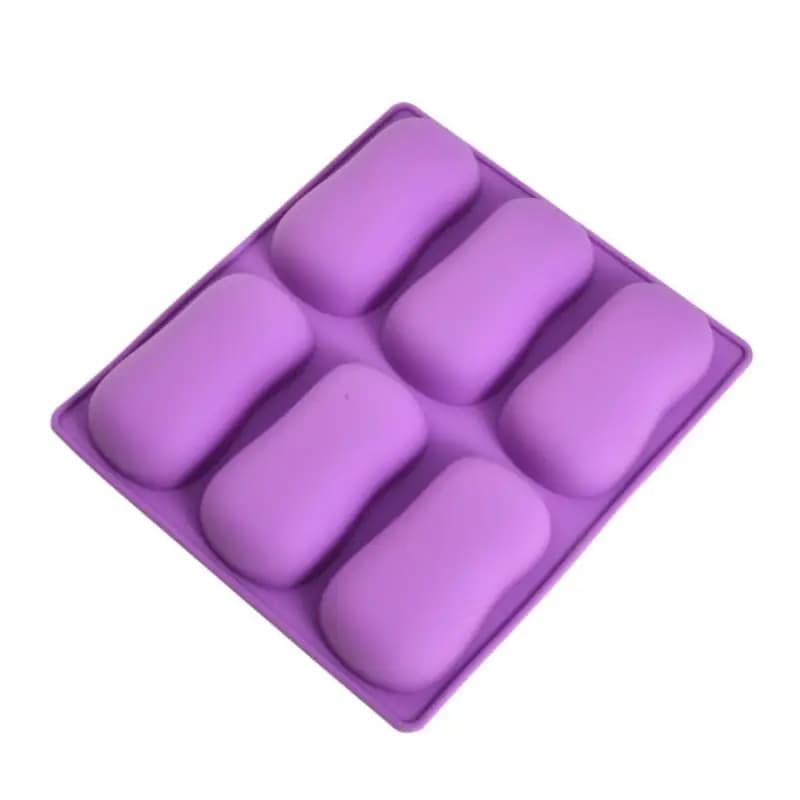 Moule de fabrication de savon fait à la main à 6 trous, en résine de Silicone de qualité alimentaire