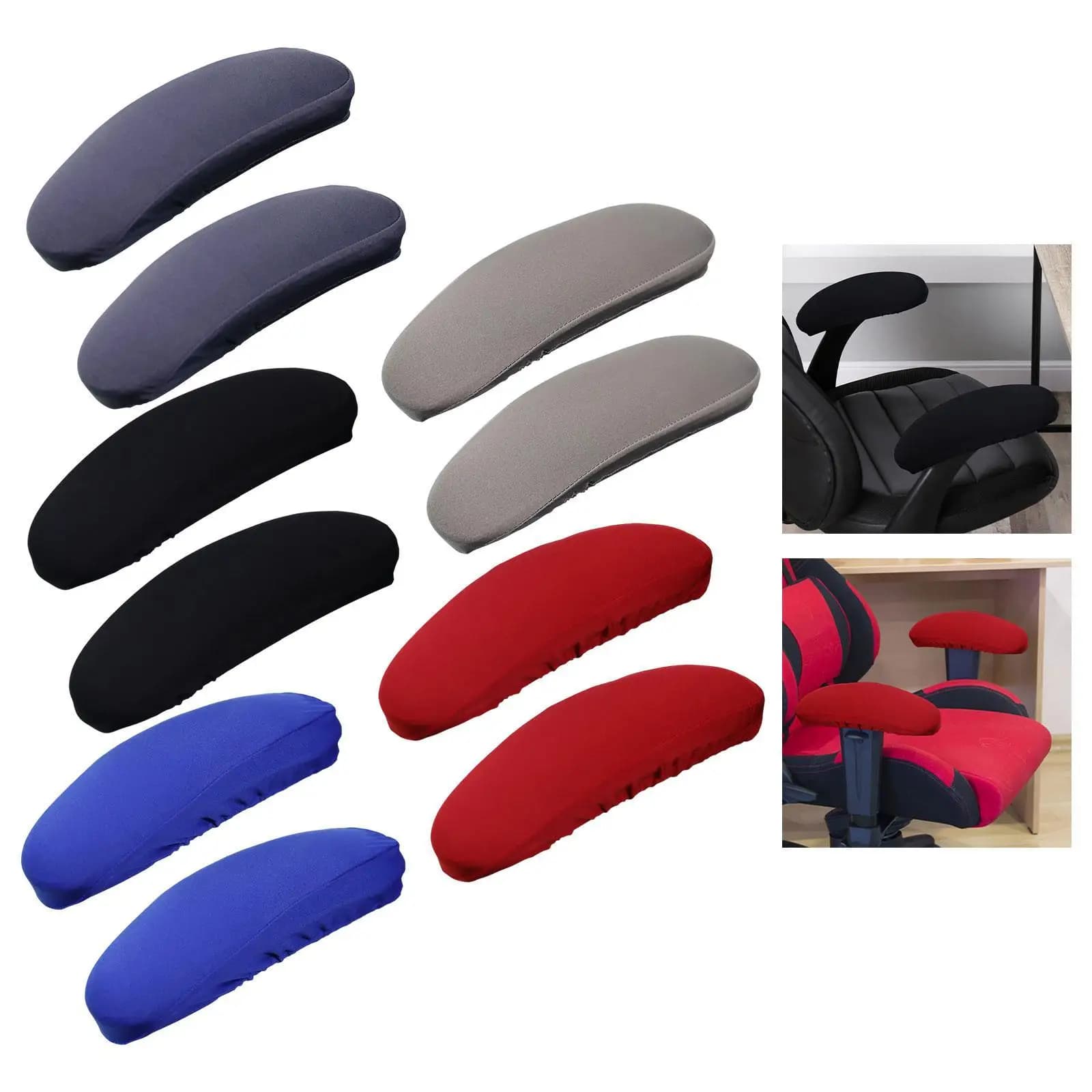 2 housses de protection amovibles pour accoudoirs de chaise de bureau, coussinets de protection lava