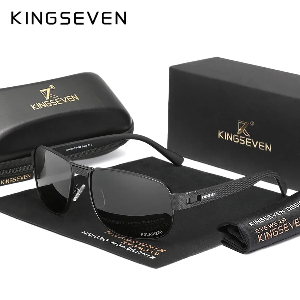 KINGSEVEN hommes lunettes de soleil polarisées UV400 mode Vintage rétro Rectangle classique lunettes