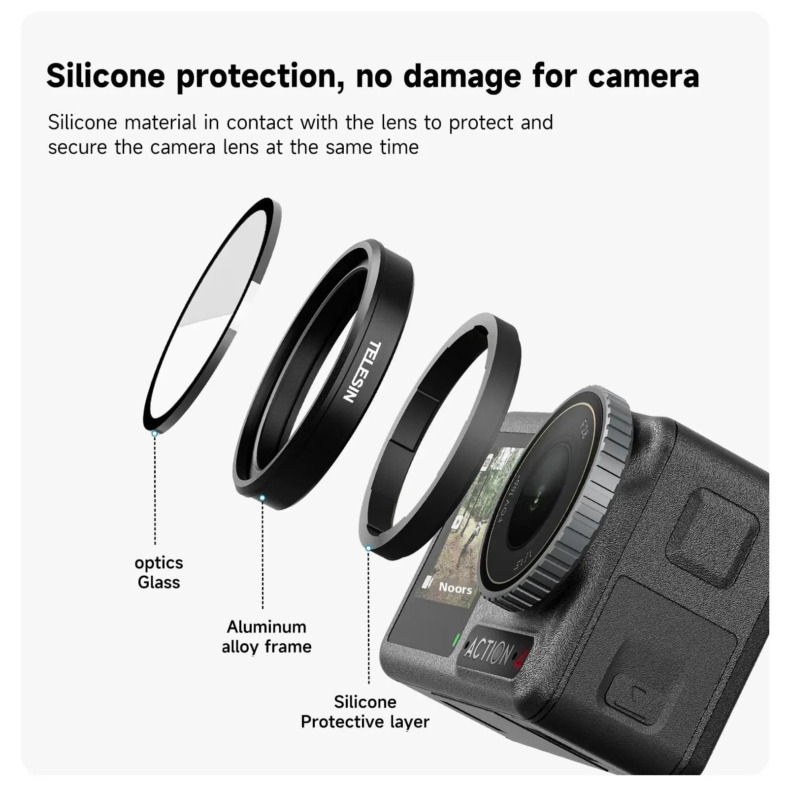 TELESIN allemand Schott CPL et ND 8 16 32 jeu de filtres d'objectif pour DJI OSMO Action 5 Pro 4 3 a