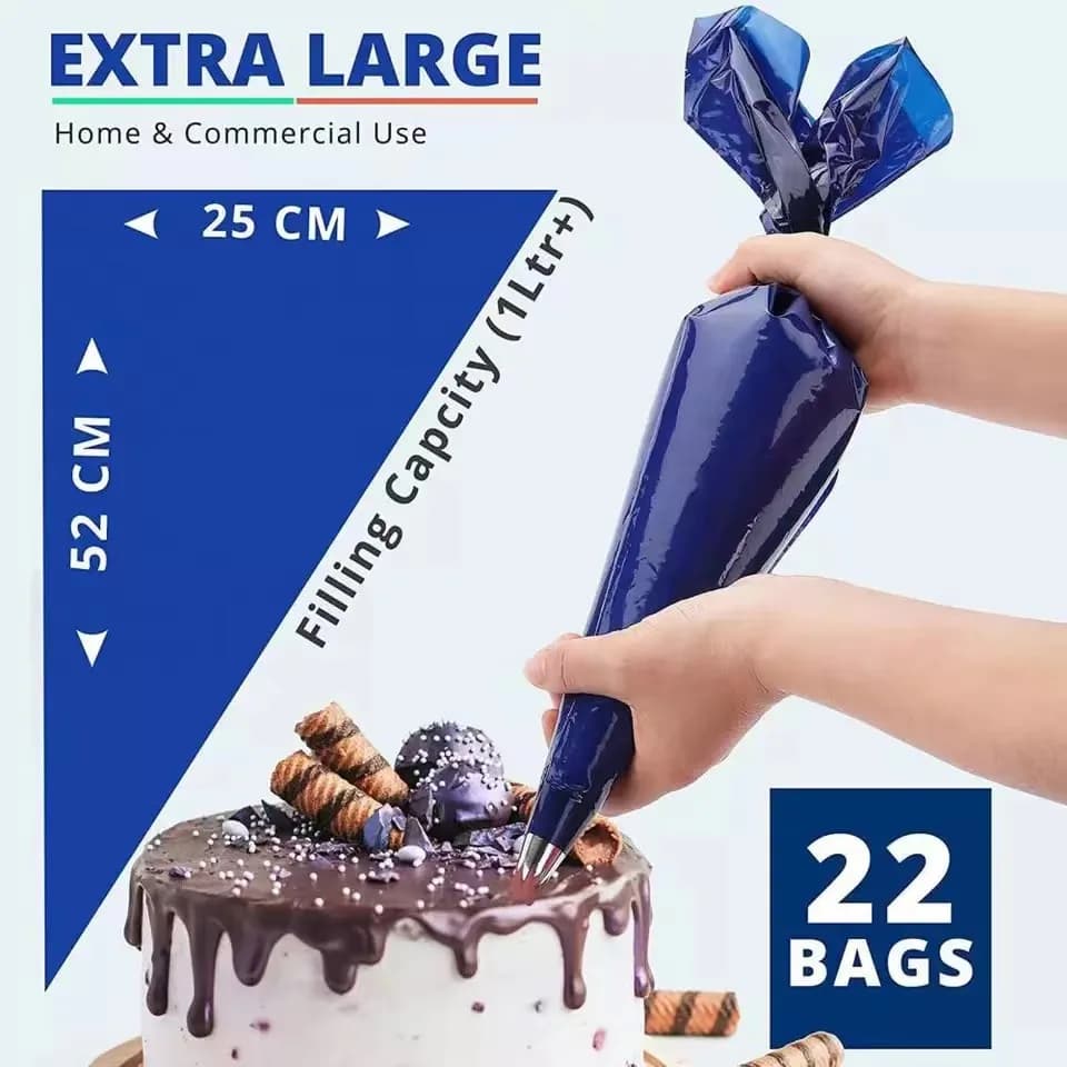 Sacs à pâtisserie jetables de 21 pouces, sac à glaçage épais, accessoires et outils de cuisson, outi
