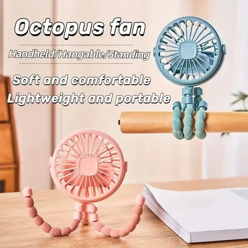 Mini ventilateur multifonctionnel poulpe Rechargeable par USB, petit ventilateur fixe, Portable de b