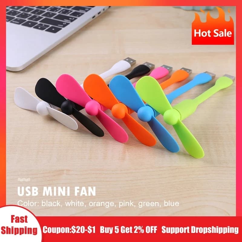 Mini ventilateur USB ventilateur pliable Flexible pour batterie externe ordinateur Portable chargeur