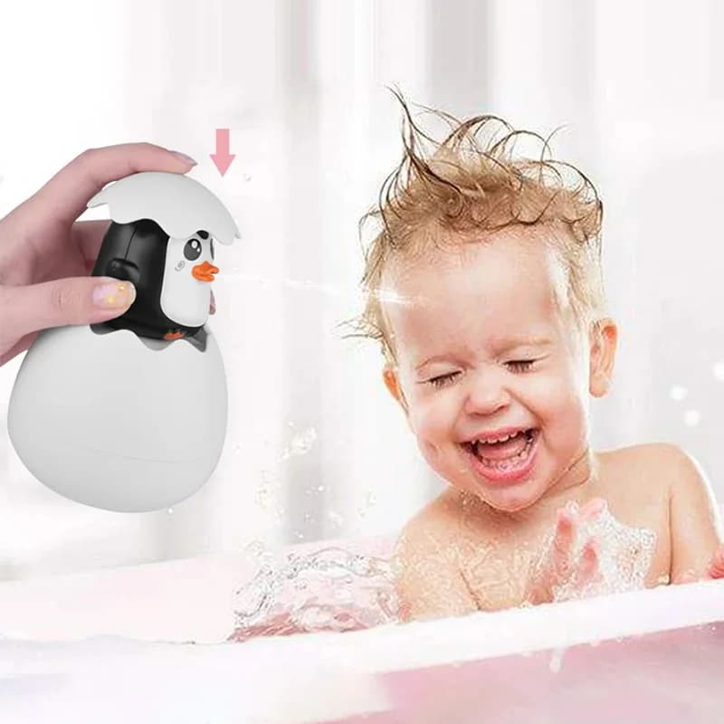 Jouet de bain pour bébé, canard mignon, pingouin, œuf, arroseur d'eau, salle de bain, douche, jouets