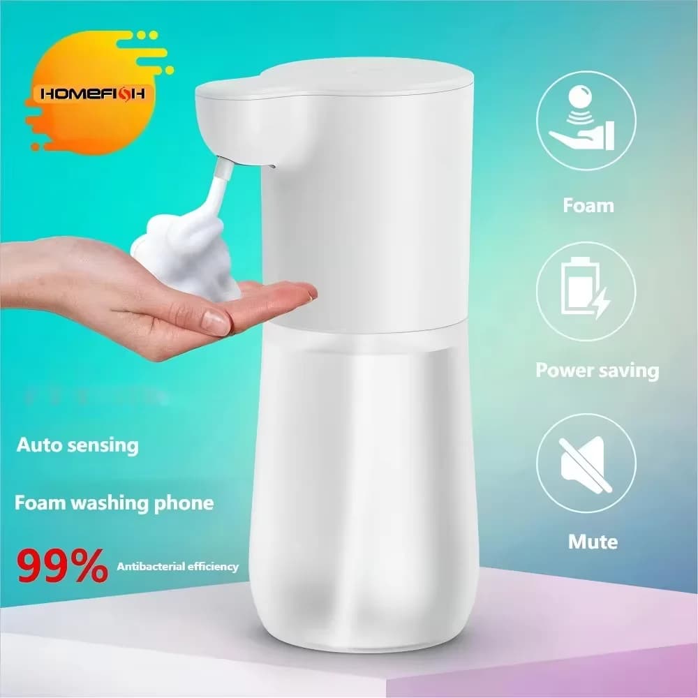 Distributeur automatique de savon intelligent HOMEFISH avec capteur, 350 ml, recharge USB, distribut