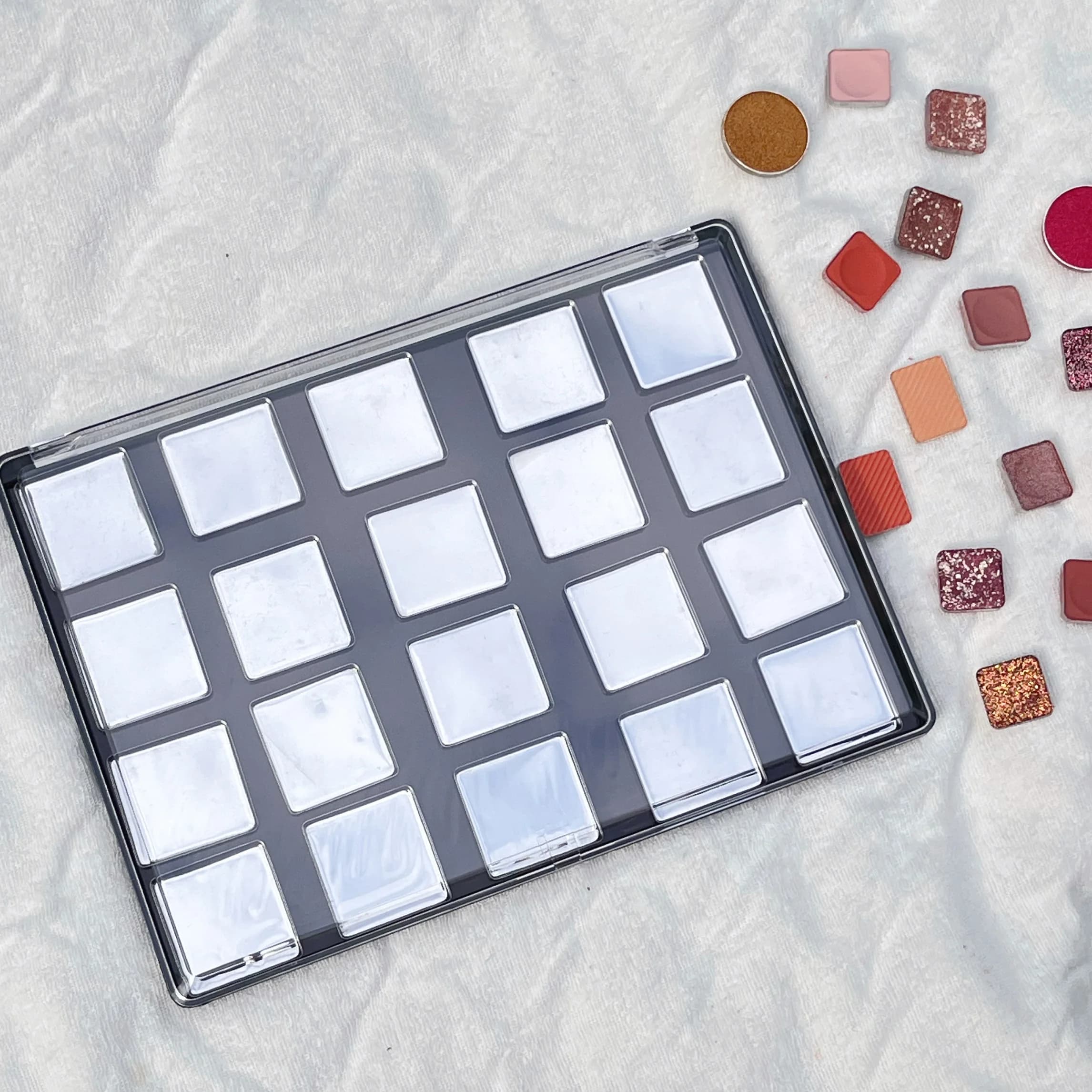 Grande Palette de fards à paupières magnétiques vides XL, boîte de rangement de maquillage, couvercl