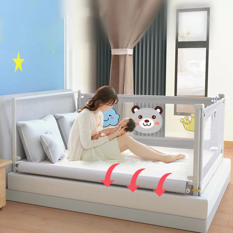 IMBABY garde-corps de lit protecteurs de berceau relevables main courante réglable sécurité du lit e