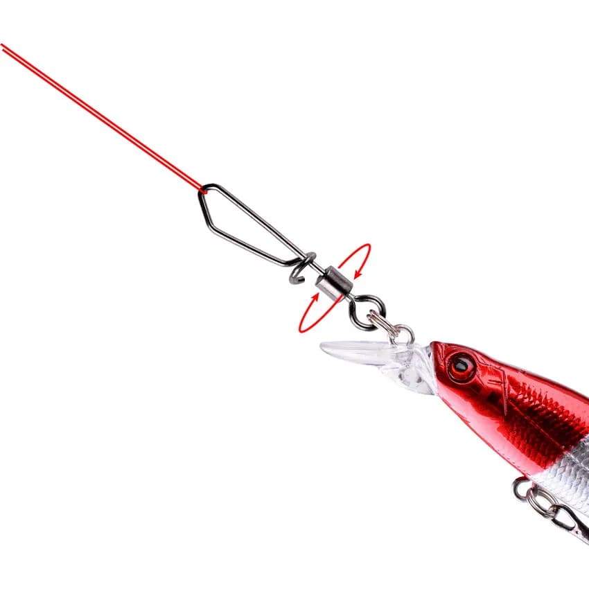 20 pièces/sac baril roulant pêche émerillons T forme joli Snap leurre connecteur matériel de pêche e