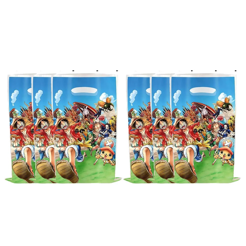 Sacs cadeaux à thème One Piece, décoration d'anniversaire, sacs de remplissage pour cadeaux, cadeaux