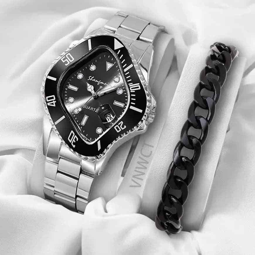 Nouvelle montre Water Ghost pour hommes d'affaires montre à Quartz Bracelet en alliage en forme de p