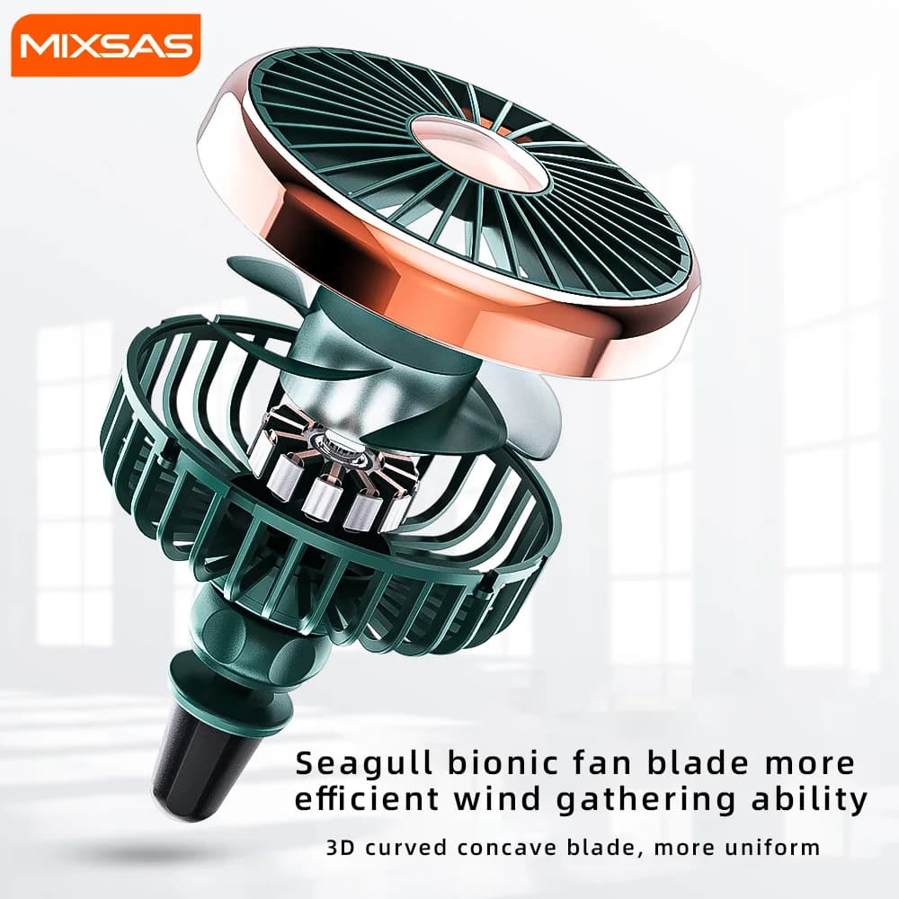 Ventilateur 12-24V pour voiture Sortie d'air universelle 230 Multifonction Mini USB 360 ° Circulateu