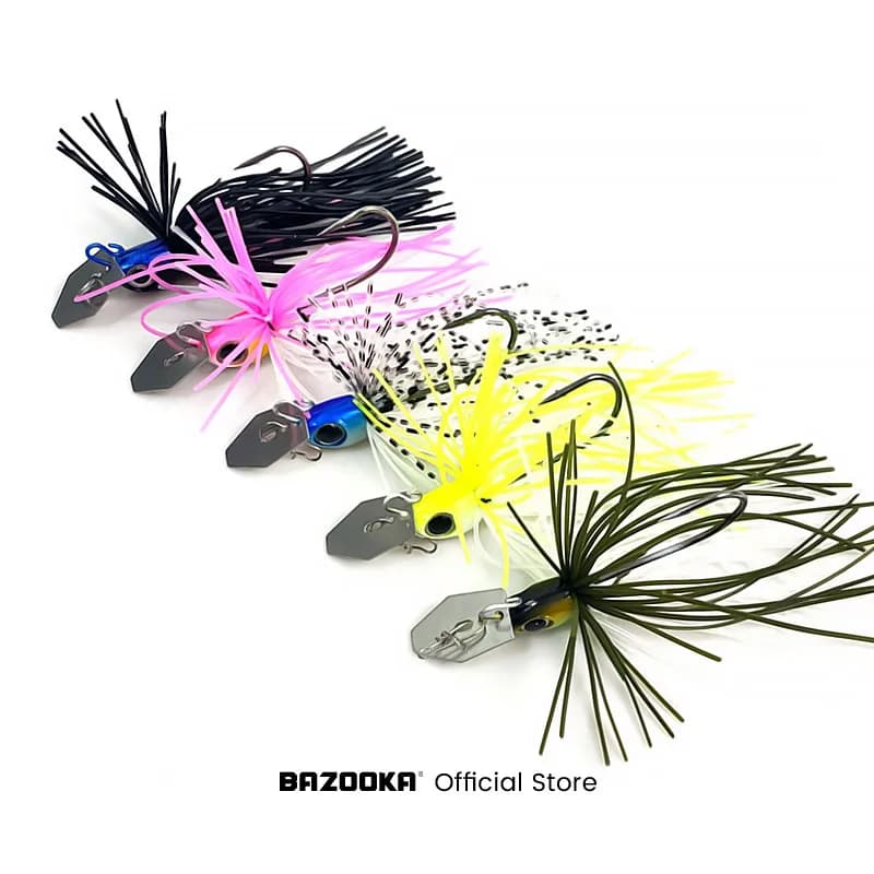 Bazooka fil appât Spinnerbait pêche leurre ensemble Spinner métal crochet cuillère Wobblers bar arti