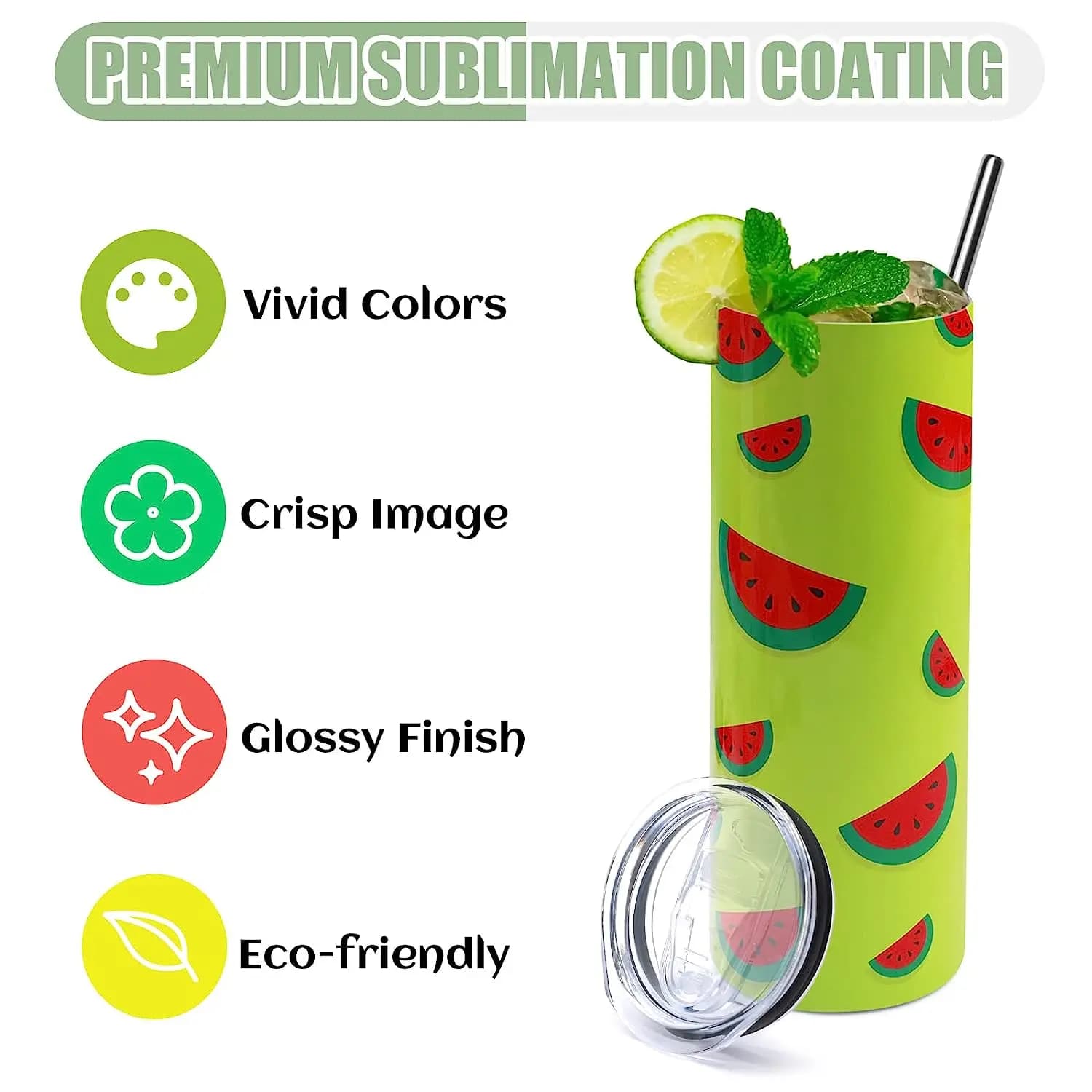 HTVRONT 8 pièces en acier inoxydable 20 OZ gobelets à Sublimation maigre droit gobelet à Sublimation