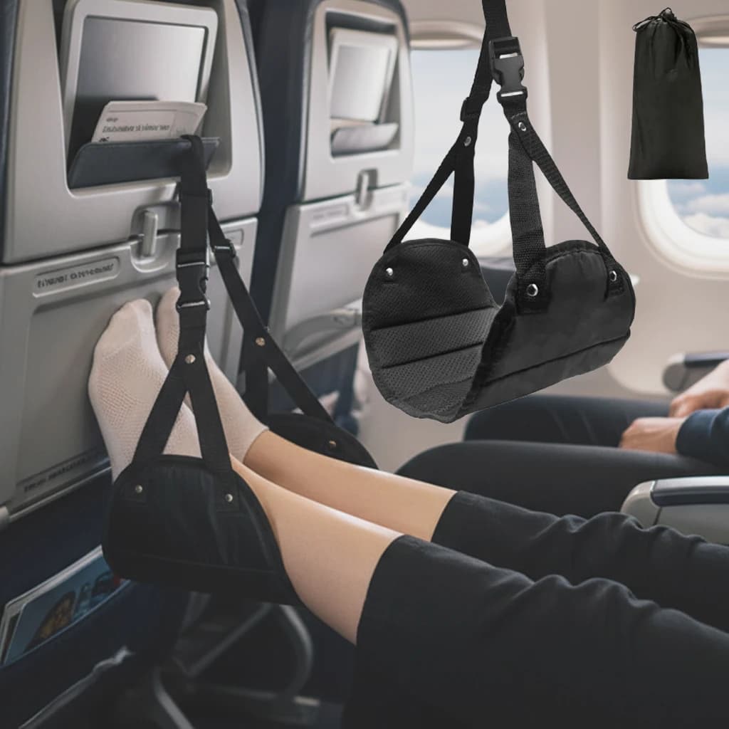Hamac de jambe réglable Portable avec repose-pieds confortable pour le bureau d'avion et le soutien 