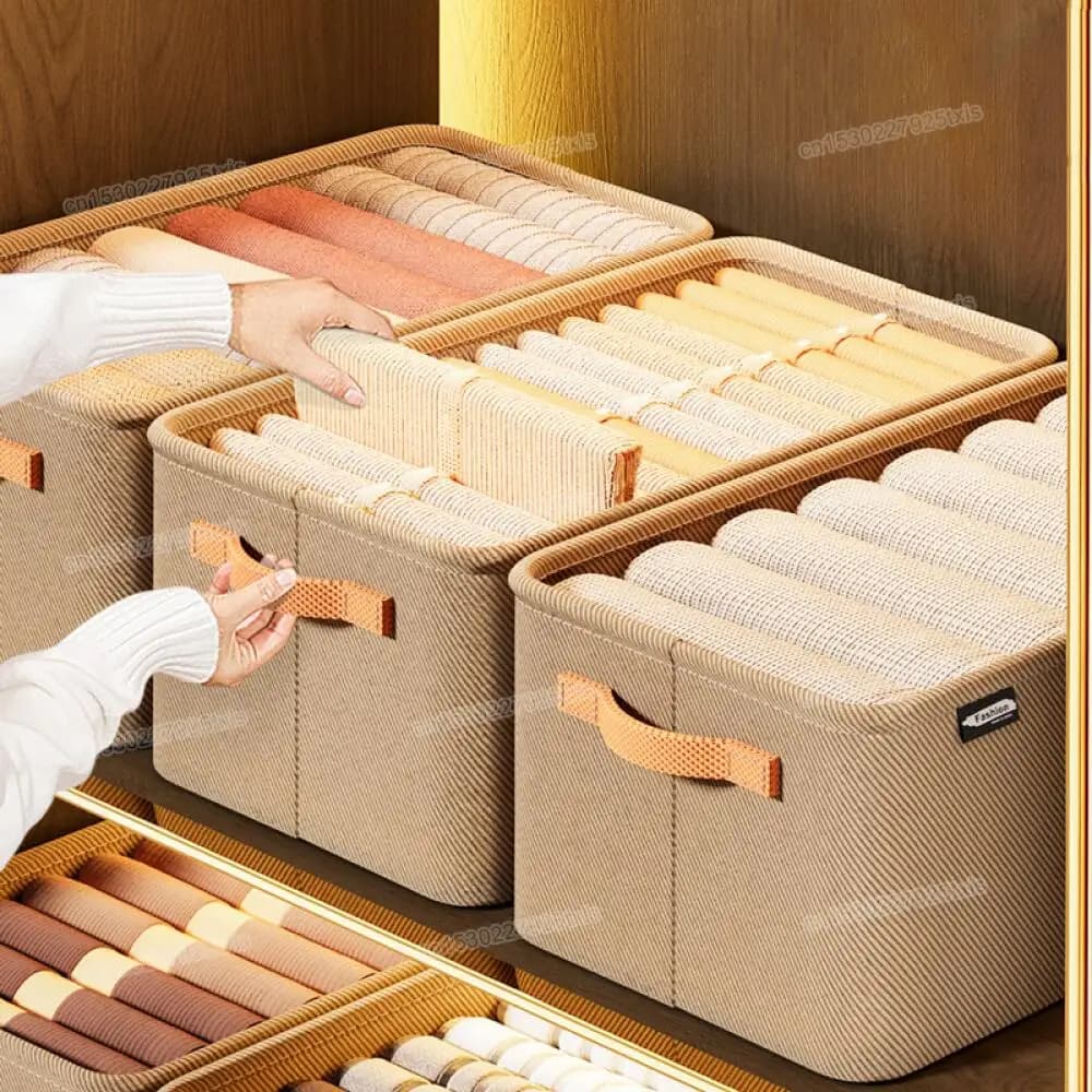 Placard organisateur de vêtements grande capacité pantalons jean boîte de rangement armoire tiroirs 