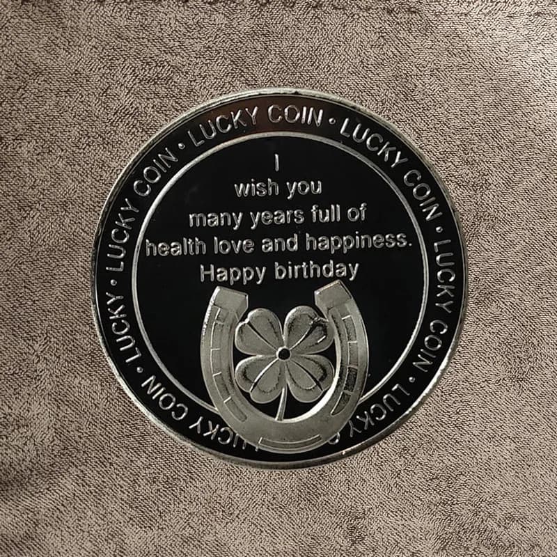 Pièce de Collection porte-bonheur joyeux anniversaire, pièces commémoratives, cadeau d'anniversaire,